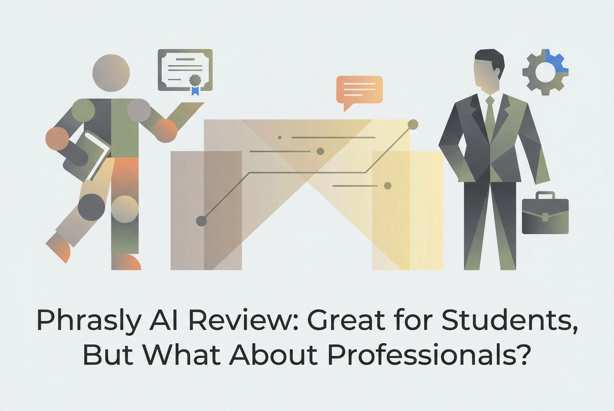 Professional header image for comparison analysis: Phrasly AI Review: Great for Students, But What About Pro...