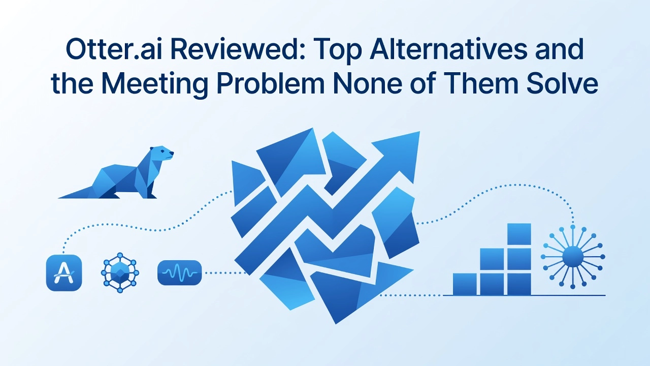Professional header image for comparison analysis: Otter.ai Reviewed: Top Alternatives and the Meeting Probl...