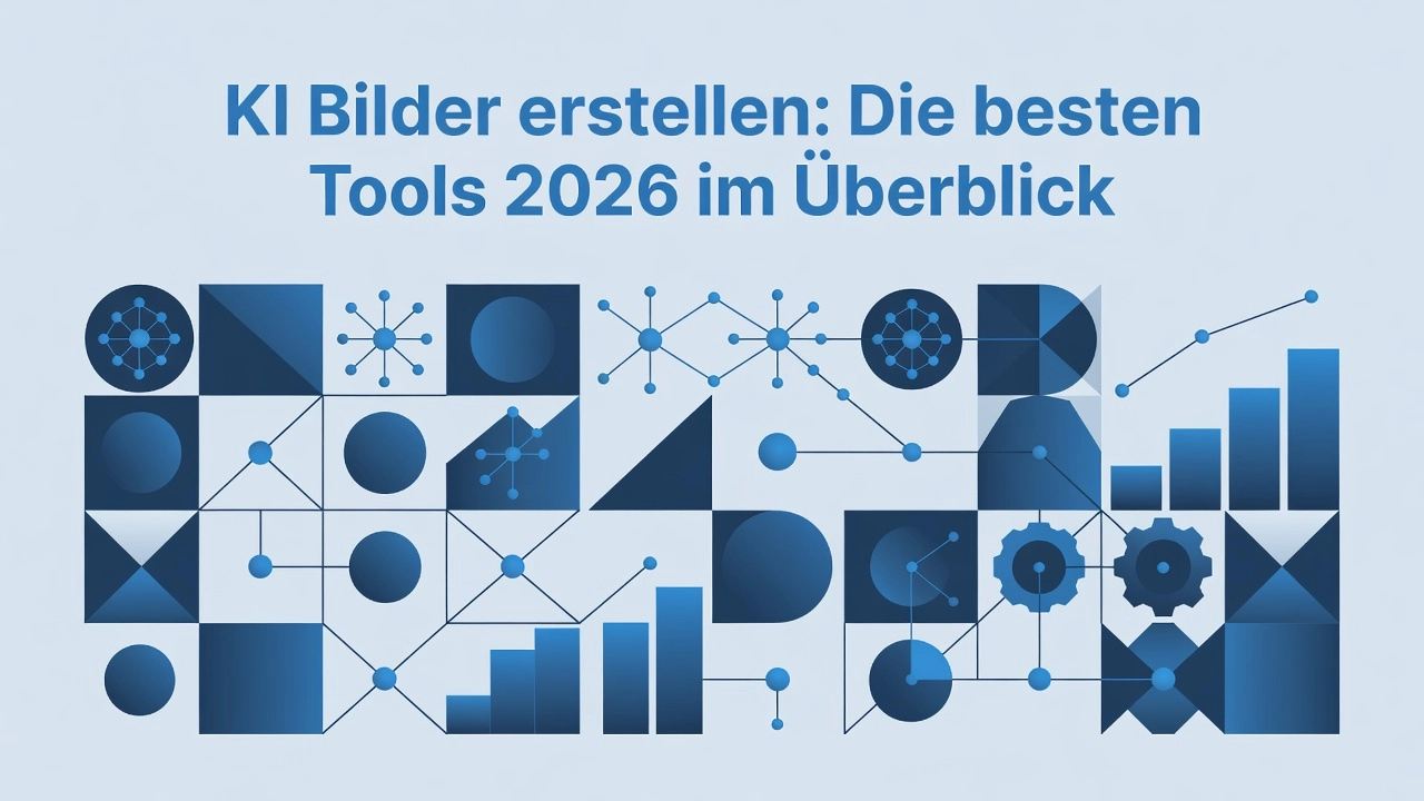 Professional header image for list-based article: KI Bilder erstellen: Die besten Tools 2026 im Überblick