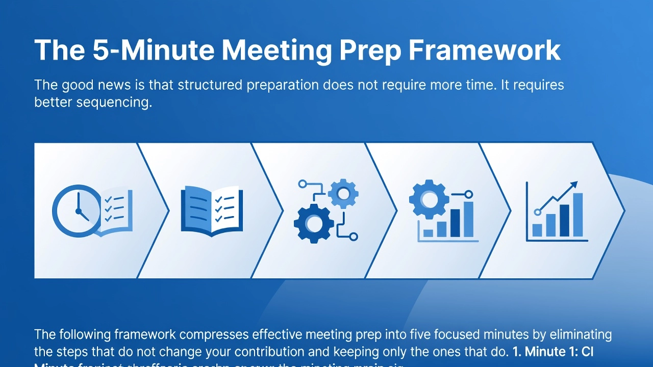 The 5-Minute Meeting Prep Framework The 5-Minute Meeting Prep Framework