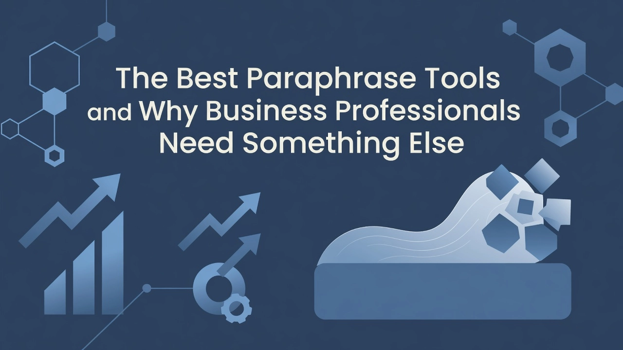 Professional header image for comparison analysis: The Best Paraphrase Tools and Why Business Professionals ...